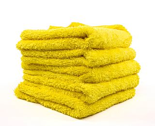 Комплект 5 шт. Полотенце Boost Plush цв.Желтый микрофибра 40*40см Premium buffing towel (500)