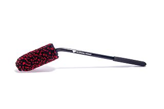 Щетка большая угловая 46см с черной ручкой Wheel Woolies® Caliper Brush 18" Red/blk Blk Grip