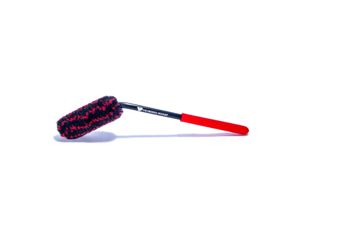Щетка малая угловая 30см с красной ручкой Wheel Woolies® Caliper Brush 12" Red/blk Red Grip 
